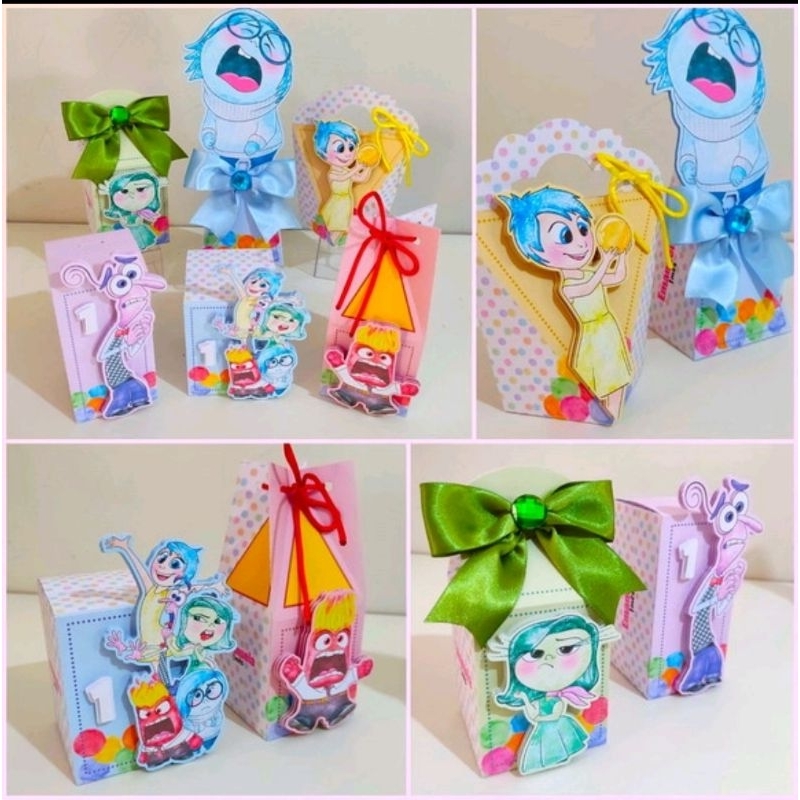 kit festa PEGUE E MONTE lembrancinhas personalizadas -papelaria caixinha Divertidamente Aquarela