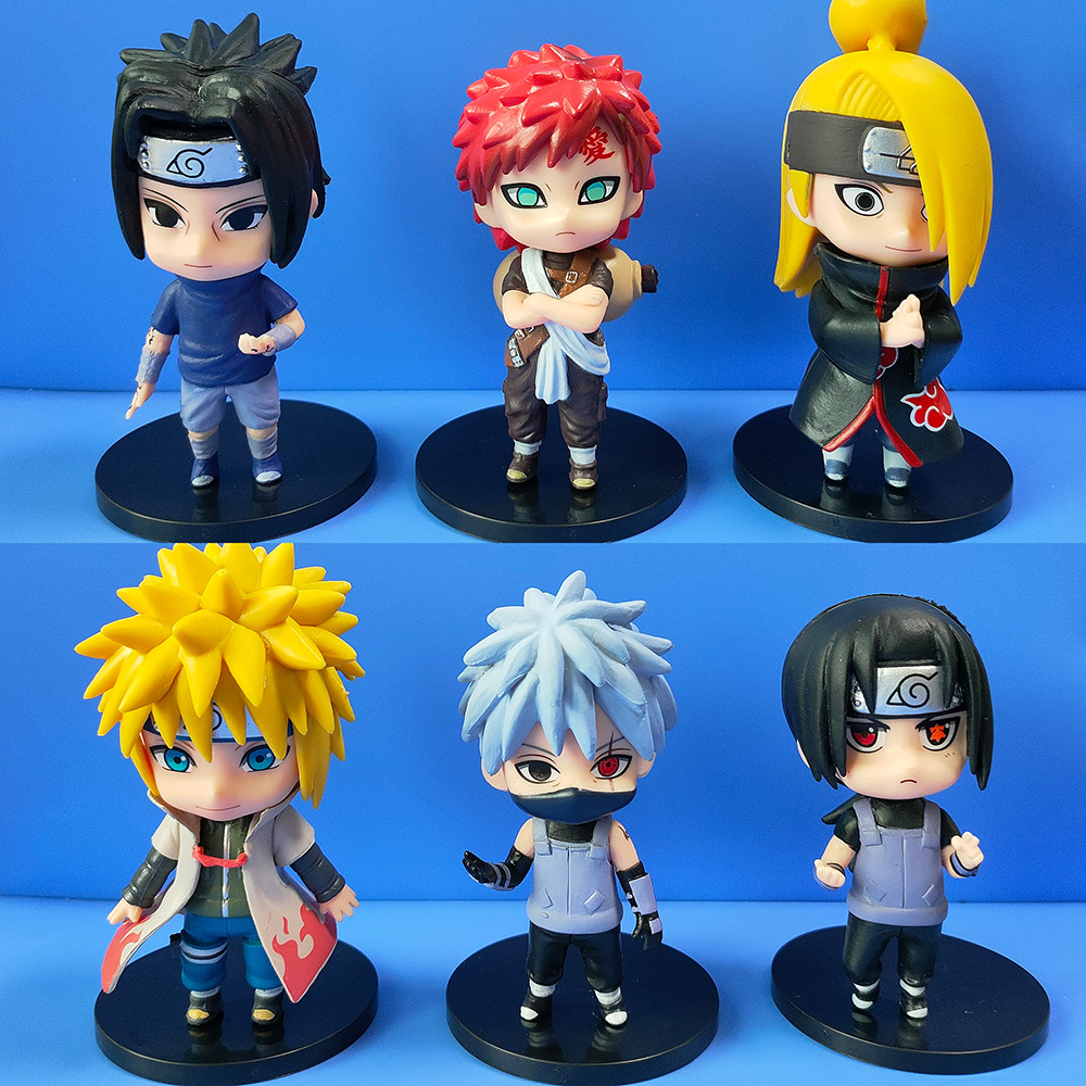 Coleçâo Naruto Shuppuden Action figure Kakashi Anbu, Itachi Anbu, Gaara Clássico, Sasuke Clássico De