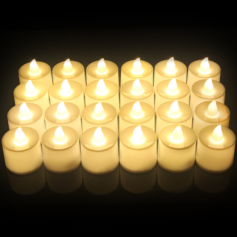 24/48/96 Conjuntos Vela Led Eletrônica Amarela Linda Decorativa Com Baterias/Festa/Casamento Casa e Decoração Iluminação