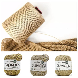 Barbante Fio de Juta Cordão 4 cabos por metro Natural Dourado ou Prata 10/4 - 2,5mm Laços Enfeites Artesnato no geral