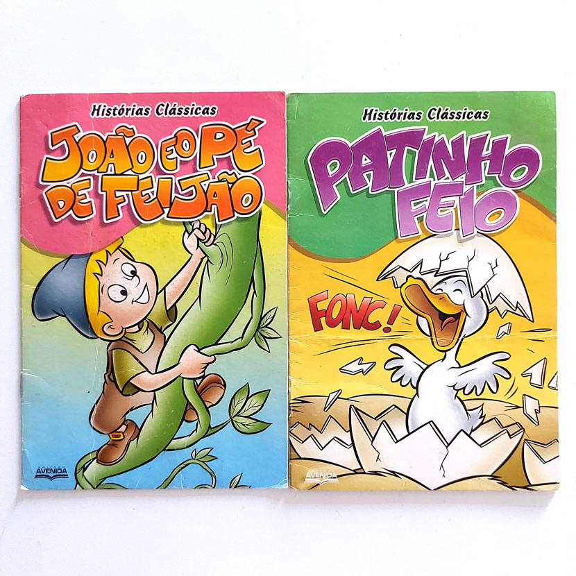 2 Livros Histórias Clássicas - João E O Pé De Feijão / Patinho Feio - Avenida