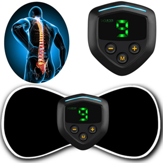 Massageador Portátil Bateria Recarregável USB Dor Pescoço Coluna Pernas Estimulador Corpo Relaxante Muscular Elétrico