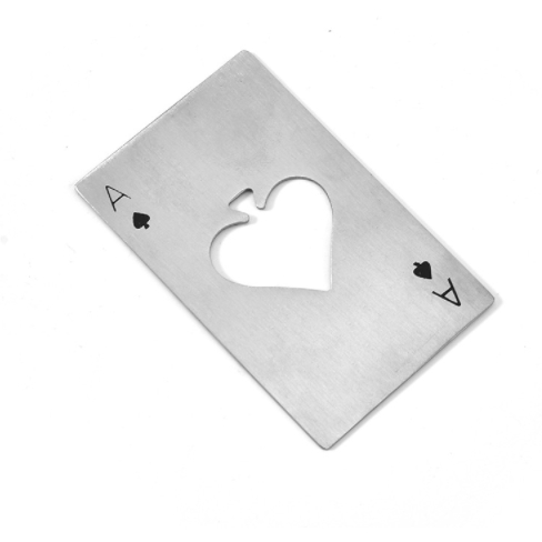 30 Peças Abridor de Garrafa Formato Carta De Baralho As De Espadas Aco Inox