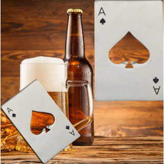 2 Unidade Abridor De Garrafa Formato Carta De Baralho De Espadas Poker Carta Baralho