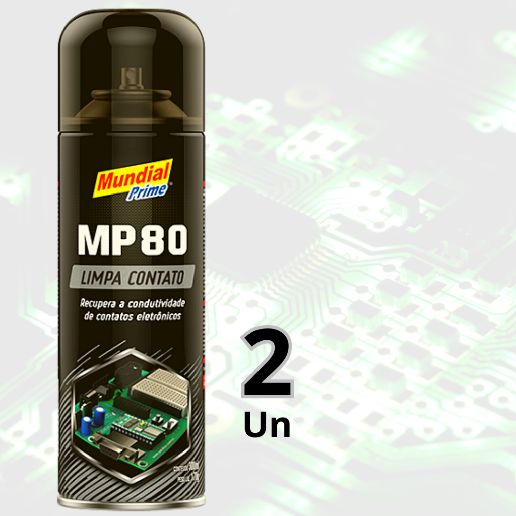 2x - Limpa Contato Eletrônico Mundial 300ml Spray
