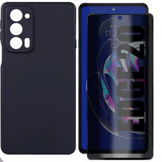 Capa Aveludada + Película Privacidade P/ Moto Edge 20 Xt2143