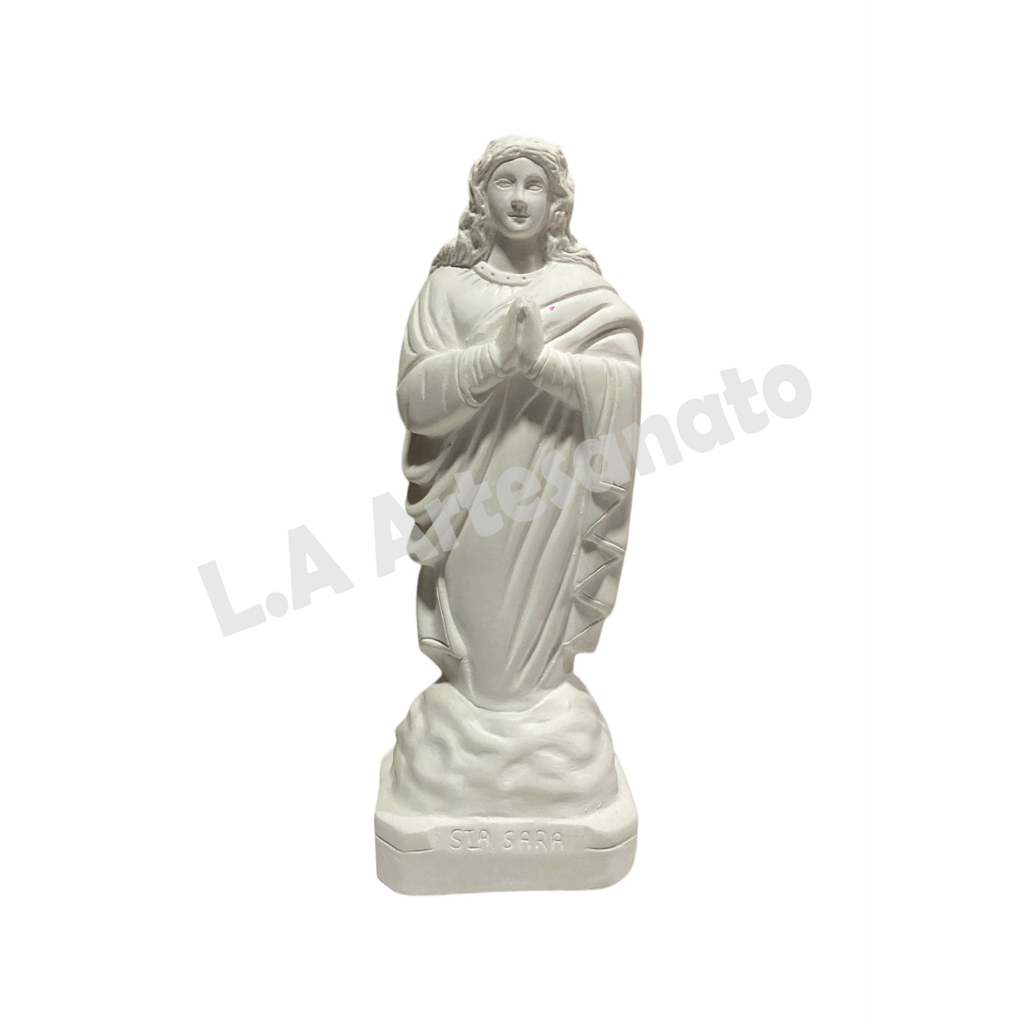Imagem Santa Sara Kali Sem Coroa Em Gesso Cru 22 Cm Para Artesanato