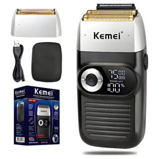 Máquina Corte Barba Kemei KM-2026 - Barbeador Elétrico, aparador de pelos, potente, 3 pentes, cabelo, pelos corporais