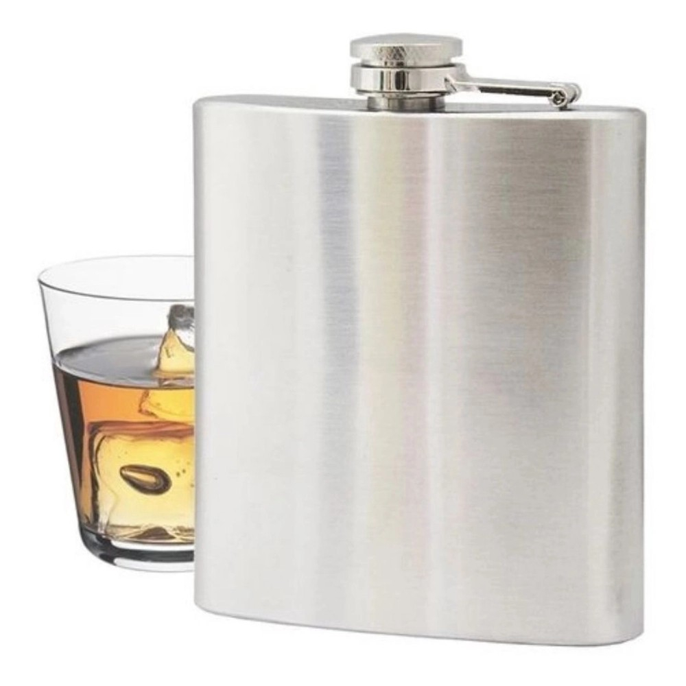 Cantil De Bolso Para Bebidas Inox Prático E Portátil 210ml