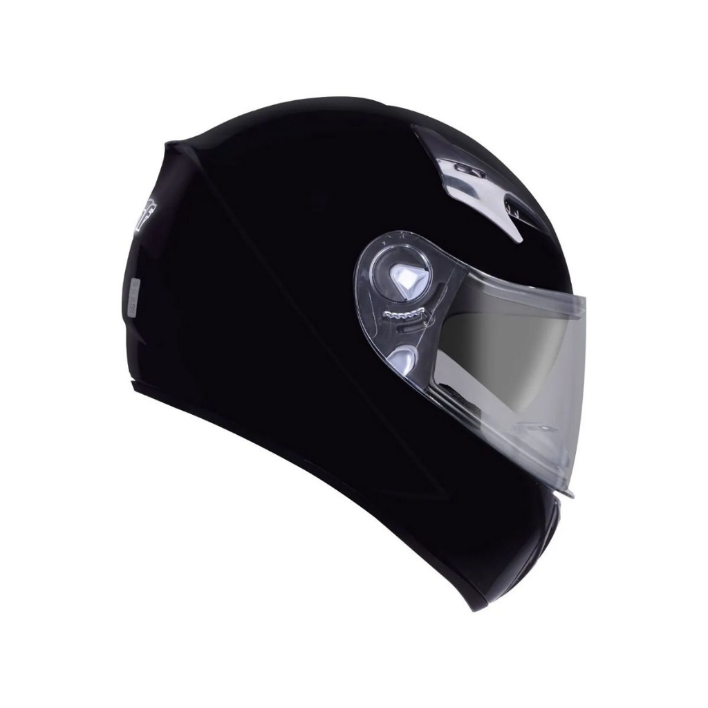 Capacete Fechado Moto EBF X Troy Solid Preto Com Óculos Sol Interno Tam 56 58 60