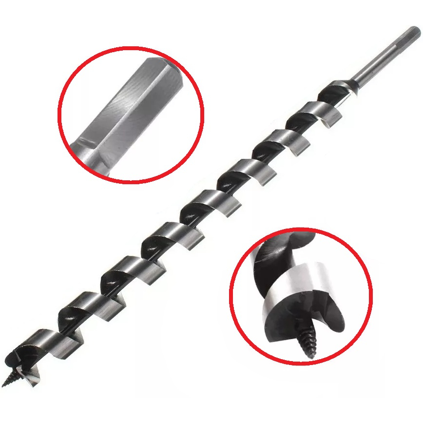 Broca Madeira estaca palanque tipo espiral ou serpentina 5/16 x 305mm = 8mm x 305mm