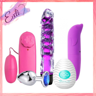 Kit Vibrador Bullett Multivelocidade+Penis Personal+Golfinho ponto G Bico 2+ Plug anal +Egg masturbador Sex Shop