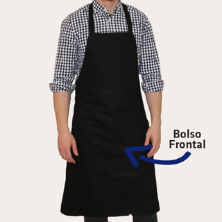 Avental Oxford Com Bolso Frontal Reforçado Varias Cores em Oferta na Shopee