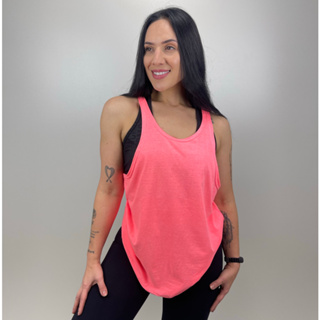 Regata Feminina Algodão Cavada Lisa Básica Sem Estampa - Bombey em Oferta na Shopee