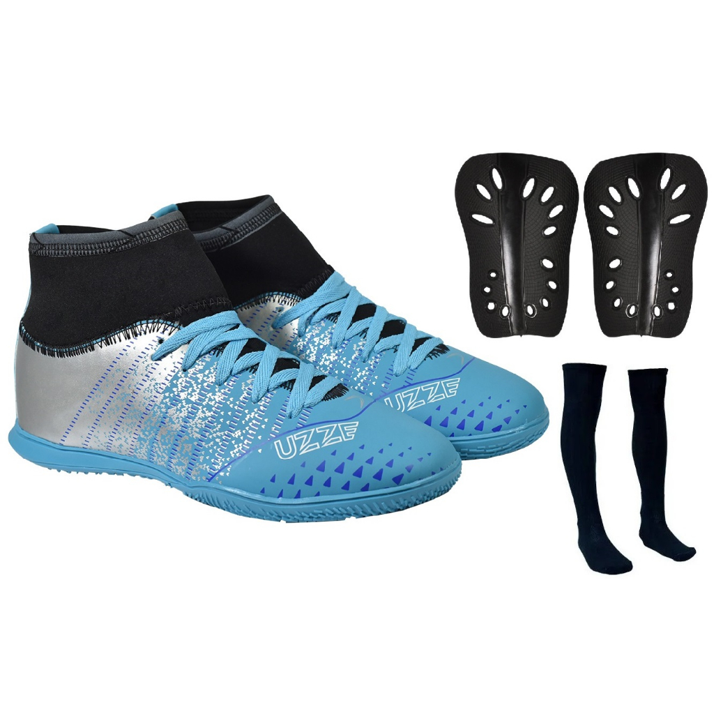 Chuteira Futsal Salão Botinha Adulto Infantil Cano Alto Meião Caneleira