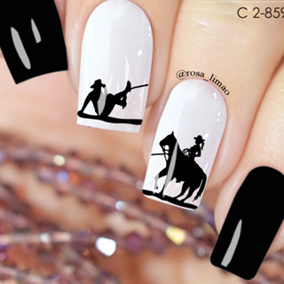 68 adesivo de unha peliculas CONTRY cavalo COWBOY em Oferta na Shopee