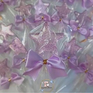 Kit com Pirulitos de CRISTAL personalizado festa doces lembrancinha decoração