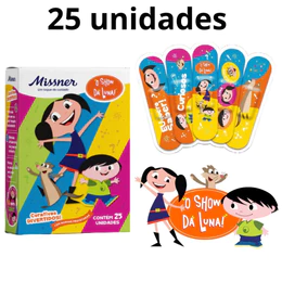 Kit 25un Curativo Band-aid Infantil Bandagem Para Crianças Show Da Luna Colorida