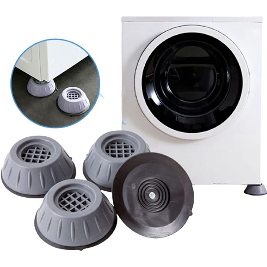 Pé Nivelador Lava E Seca Secadora Anti Vibração Base Lavadora 4 Peças Almofada Amortecedor Borracha em Oferta na Shopee