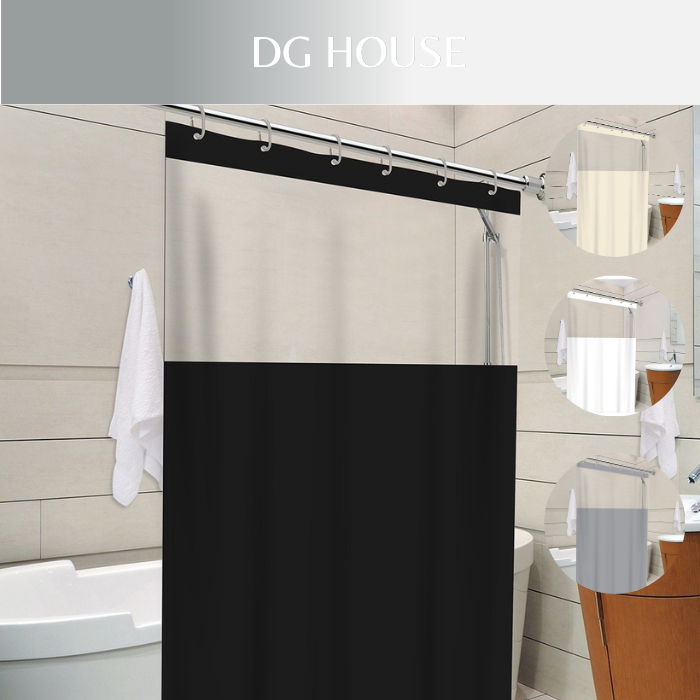 Cortina De Banheiro Box Com Visor Transparente Em PVC Anti Mofo Com Ganchos Vários Modelos em Oferta na Shopee