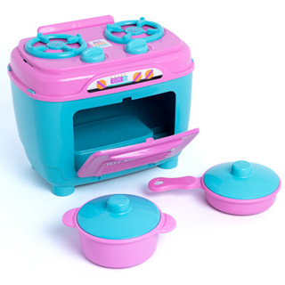KIT 2 Panelinhas + Fogão Cooktop Brinquedo de cozinha faz de conta menina altimar