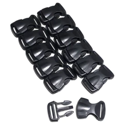 10 fechos engate rápido 25mm para bolsas mochilas e acessórios