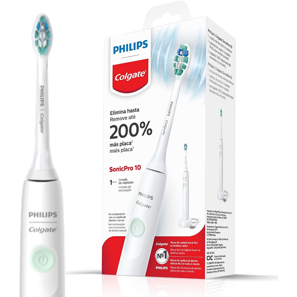 Escova de dente Elétrica Philips Colgate SonicPro 10 recarregável bivolt