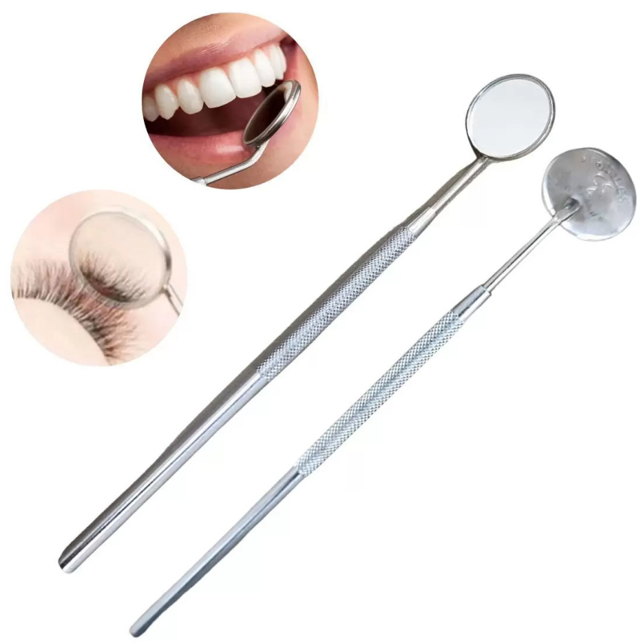 Espelho De Precisão Profissional Para Extensão De Cílios Inox Dentista