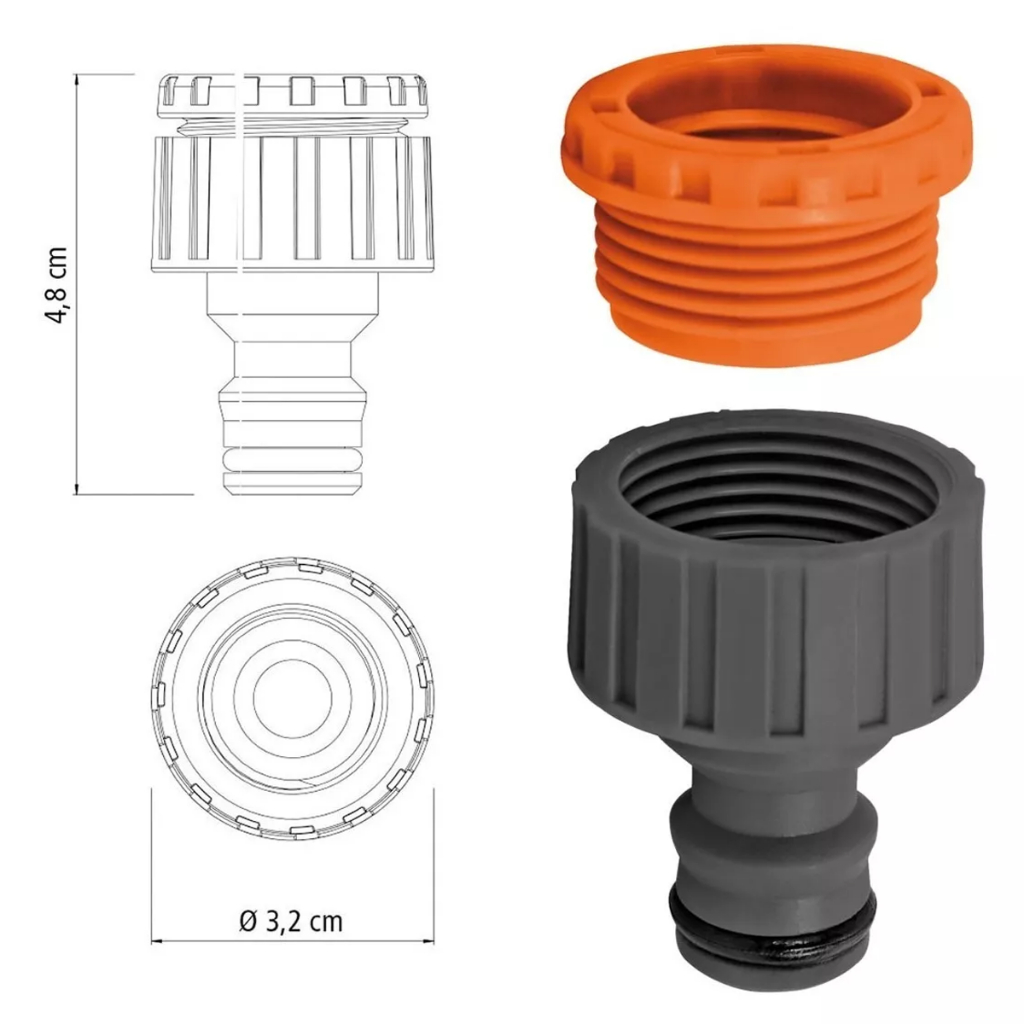Bico Adaptador Torneira Mangueira Engate Rápido + Redução — imagem 2 de 2