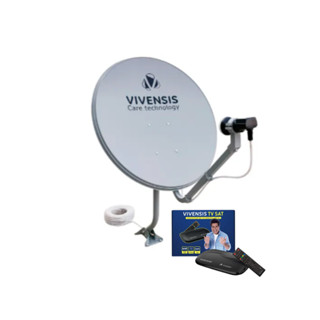 Kit Nova Parab. Digital Vivensis - Receptor+ku+antena+cabo