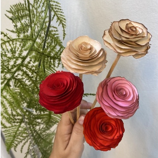 Varetas de rosa de madeira para difusor/aromatizador 26cm em Oferta na Shopee