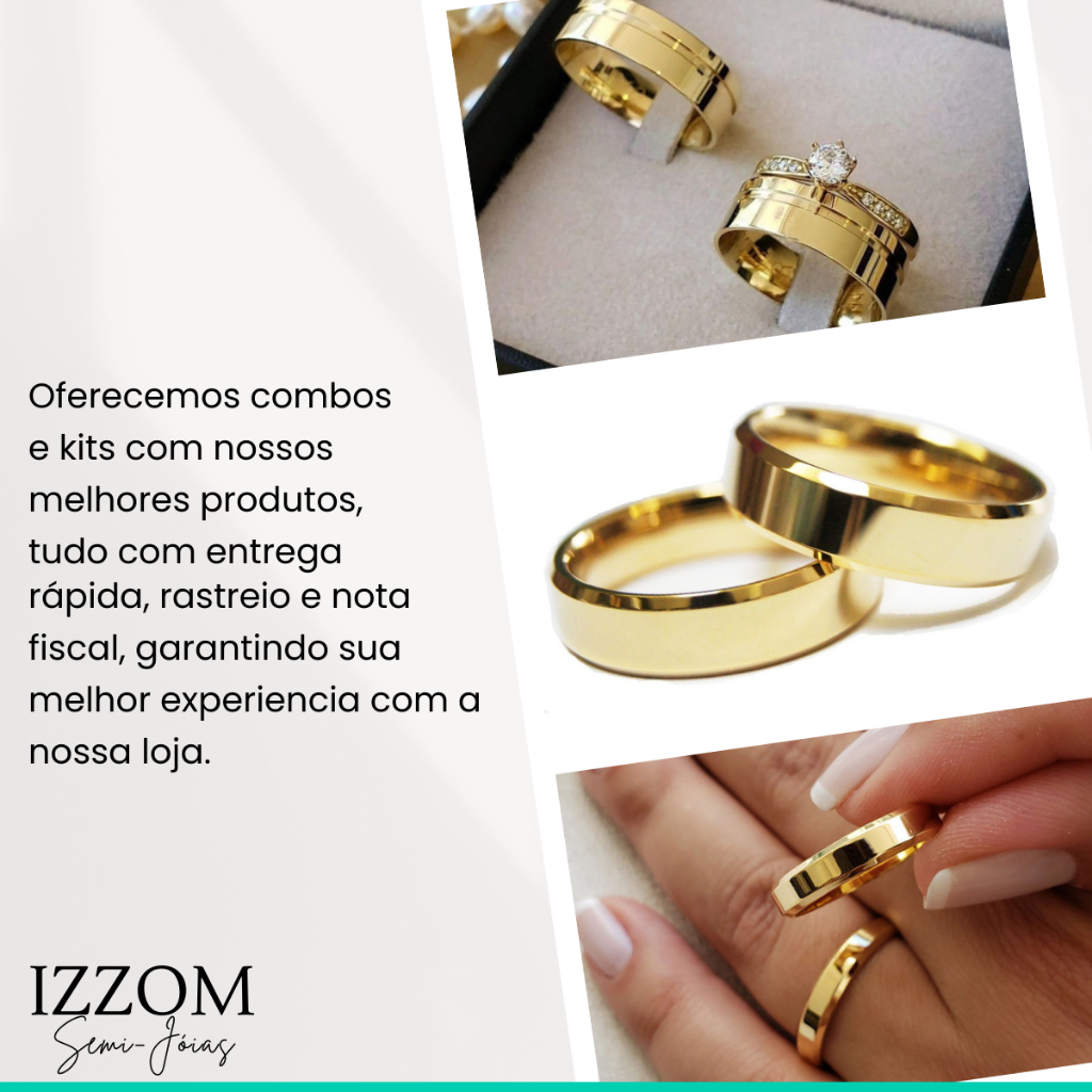 Par de Aliança de Namoro Compromisso Prata Brilhante Banhado a Prata 925 Friso 4mm Anatômico — imagem 2 de 2