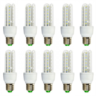 Kit 10 Lâmpada Led Milho 3u 7w Bivolt Branco Frio em Oferta na Shopee