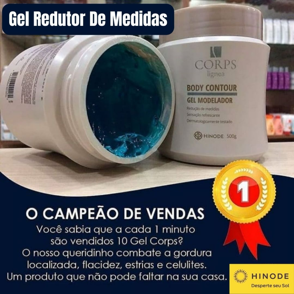 Creme Queima Gordura Hinode, Gel Redutor De Medidas, Corps Lignea Gel Modelador Body Contour Cryoactive, Celulite, Estrias, Corpo, Barriga, Coxa, Antebraço, Beleza, Original