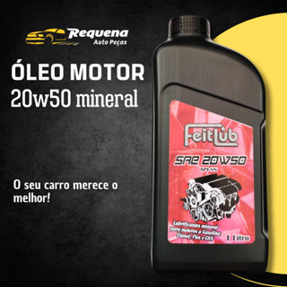 Oleo Lubrificante de Motor para CARROS 20W50 FEITLUB Mineral API SL - 1 Litro