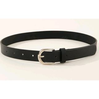 Cinto Social Feminino Liso em Couro Sintético de Alta Resistência Preto Fivela em Metal em Oferta na Shopee