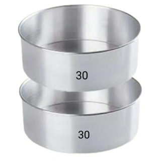 02 Formas Redonda Reta Alta 30 X 10 Assadeira Forma Bolo em Oferta na Shopee