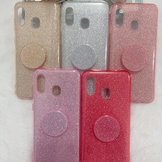 Capa Capinha Brilho Samsung Galaxy A20/A30 acompanha Pop Socket
