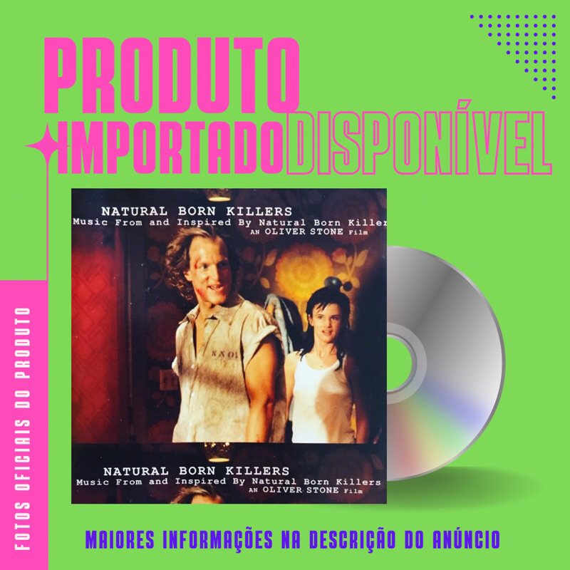 CD IMPORTADO TRILHA SONORA NATURAL BORN KILLERS (FILME ASSASSINOS POR NATUREZA) - Patti Smith, Bob Dylan, Dan Zanes