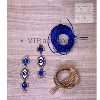 kit olho grego para customização de chinelo