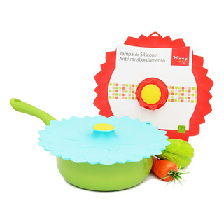 Tampa De Silicone Redonda Flor Antitransbordamento Colors Utilidades Cozinha