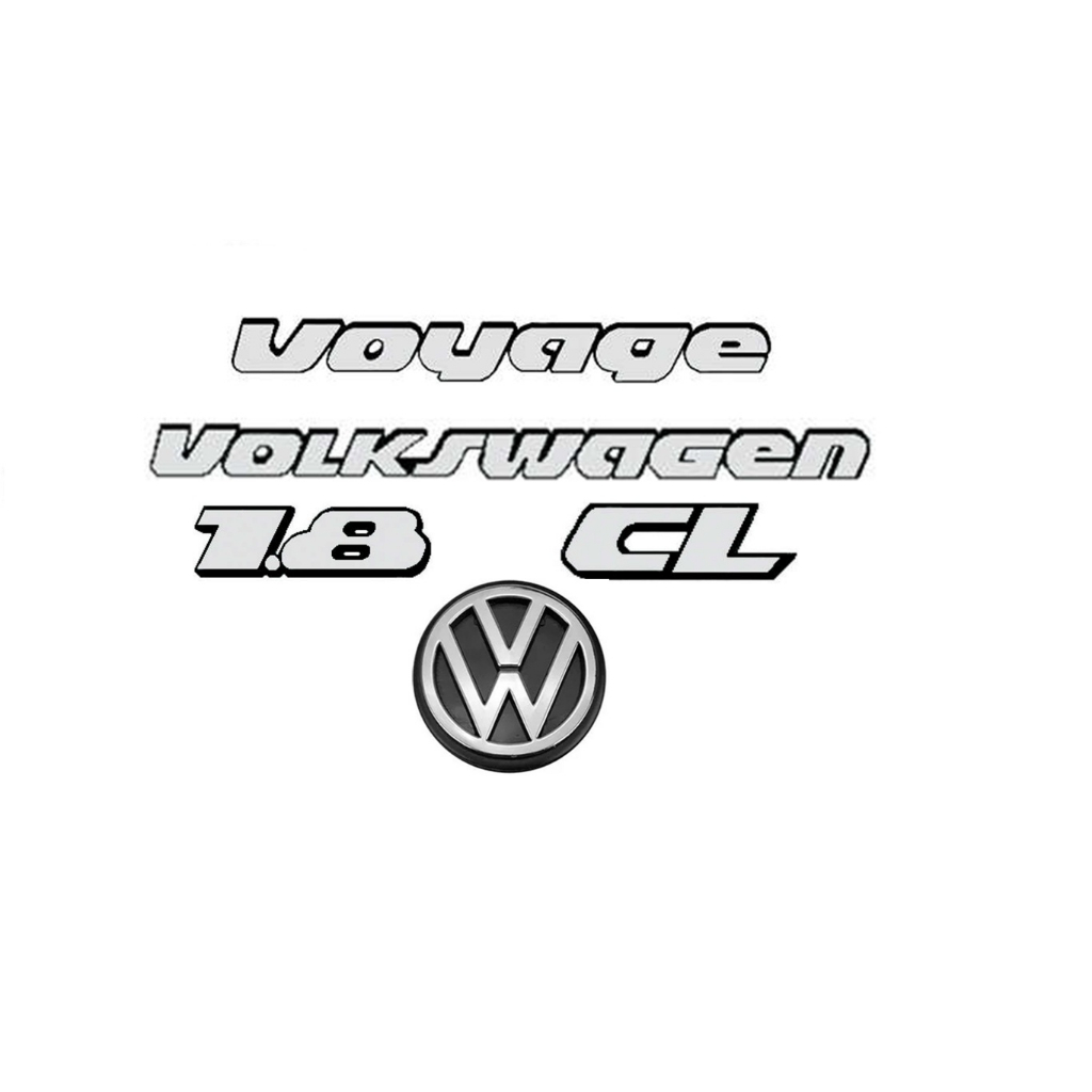 EMBLEMAS VOLKSWAGEN VOYAGE CL 1.8 1991/1997 - cinza