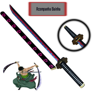 Espada / Katana Shusui Zoro One Piece em MDF com Bainha 90cm