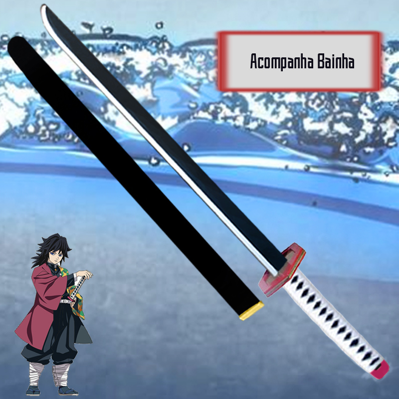 Espada de Brinquedo Demon Slayer / Kimetsu no Yaiba Tomioka para Decoração ou Coslay ou Treino em Oferta na Shopee