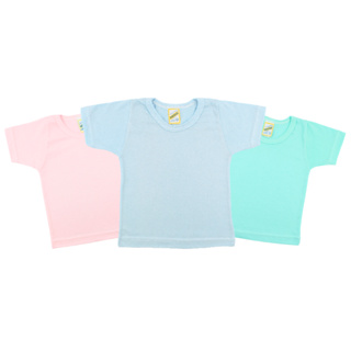 Camiseta Manga Curta Bebê Unissex Malha 100% Algodão - (PP/P/M/G/1/2/3) em Oferta na Shopee