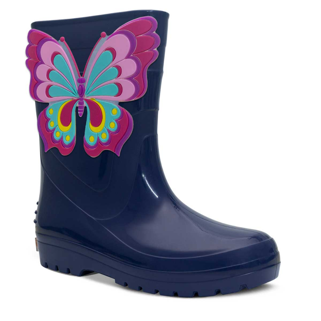 Galocha Infantil Impermeável Feminina Nº 25 Ao 32 Bota Menina Chuva Borboleta 09.19