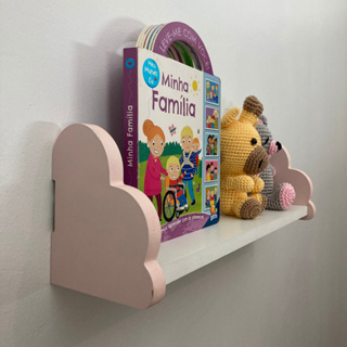 2 Prateleiras nuvem colorida quarto decoração infantil 45cm em Oferta na Shopee