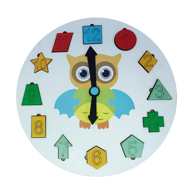 Brinquedo Montagem Educativo / Pedagógico Relógio Animais
