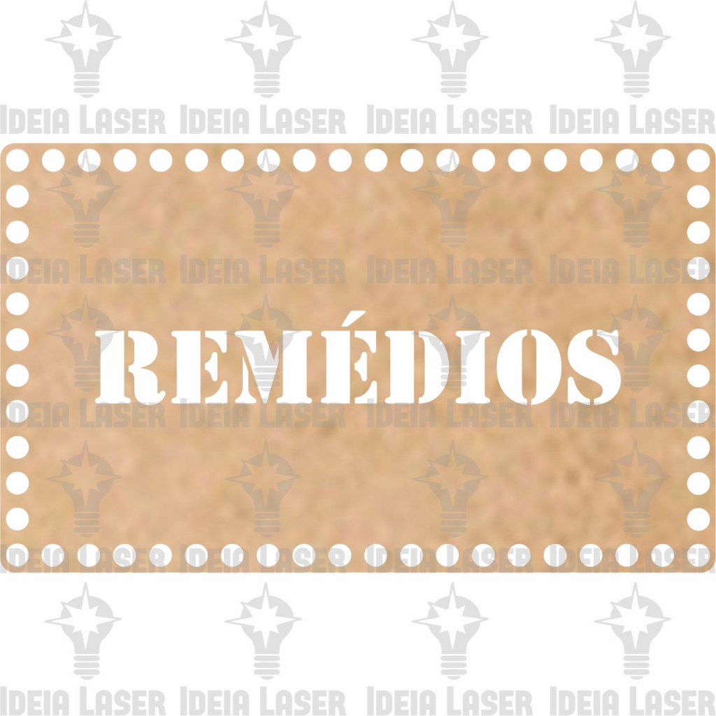 Base 15x25 MDF Fio de Malha Crochê Retangular Remédios