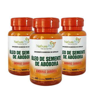 Kit 3 Óleo de semente de Abobora 60 Cáps NathurePro